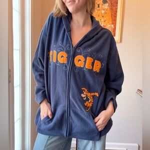 Blue Tigger Fleece Zip-Up Hoodie